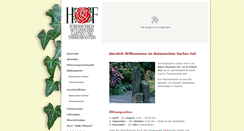 Desktop Screenshot of botanischer-garten-hof.de