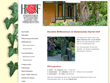 Tablet Screenshot of botanischer-garten-hof.de